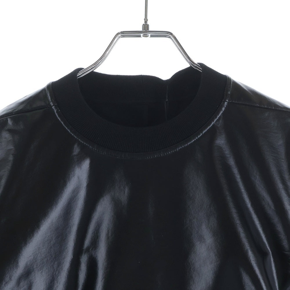 DRKSHDW(ダークシャドウ) CROPPED SWEAT コーティング加工 クロッド クルーネックスウェットトレーナー ブラック DS02B4223-JRU