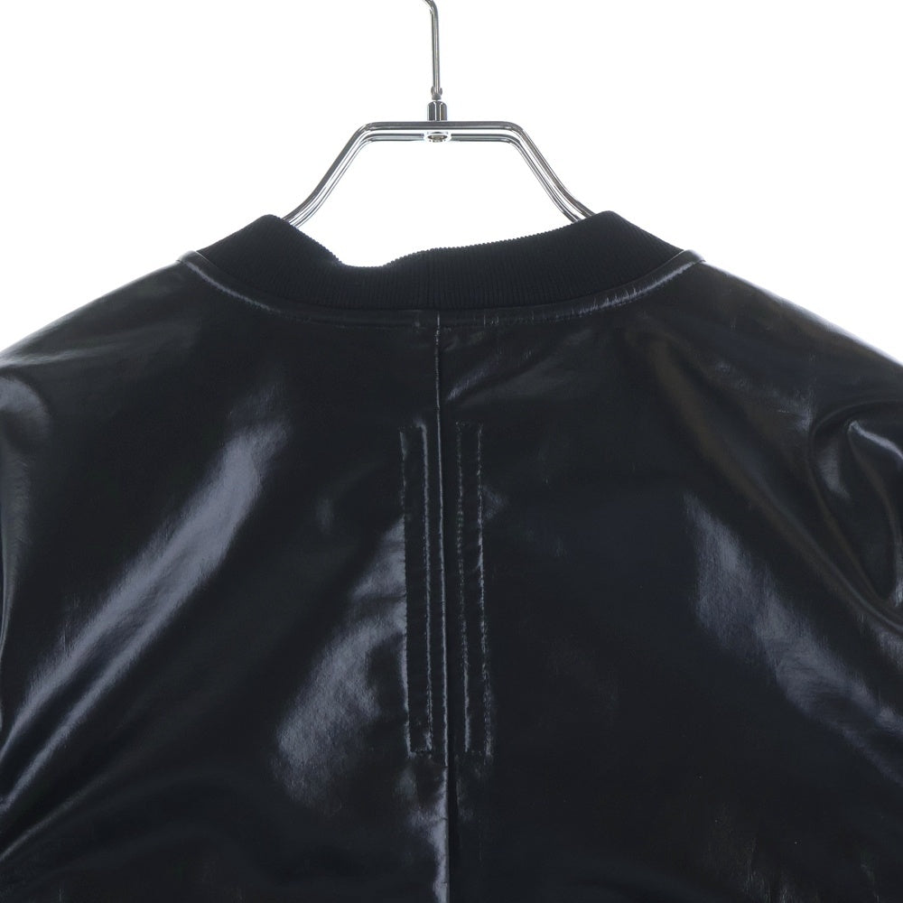 DRKSHDW(ダークシャドウ) CROPPED SWEAT コーティング加工 クロッド クルーネックスウェットトレーナー ブラック DS02B4223-JRU