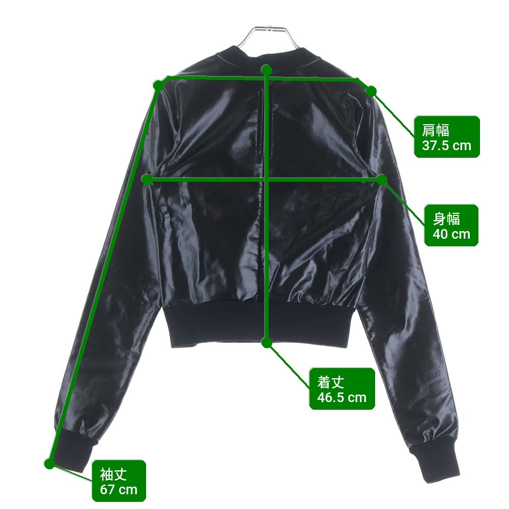 DRKSHDW(ダークシャドウ) CROPPED SWEAT コーティング加工 クロッド クルーネックスウェットトレーナー ブラック DS02B4223-JRU