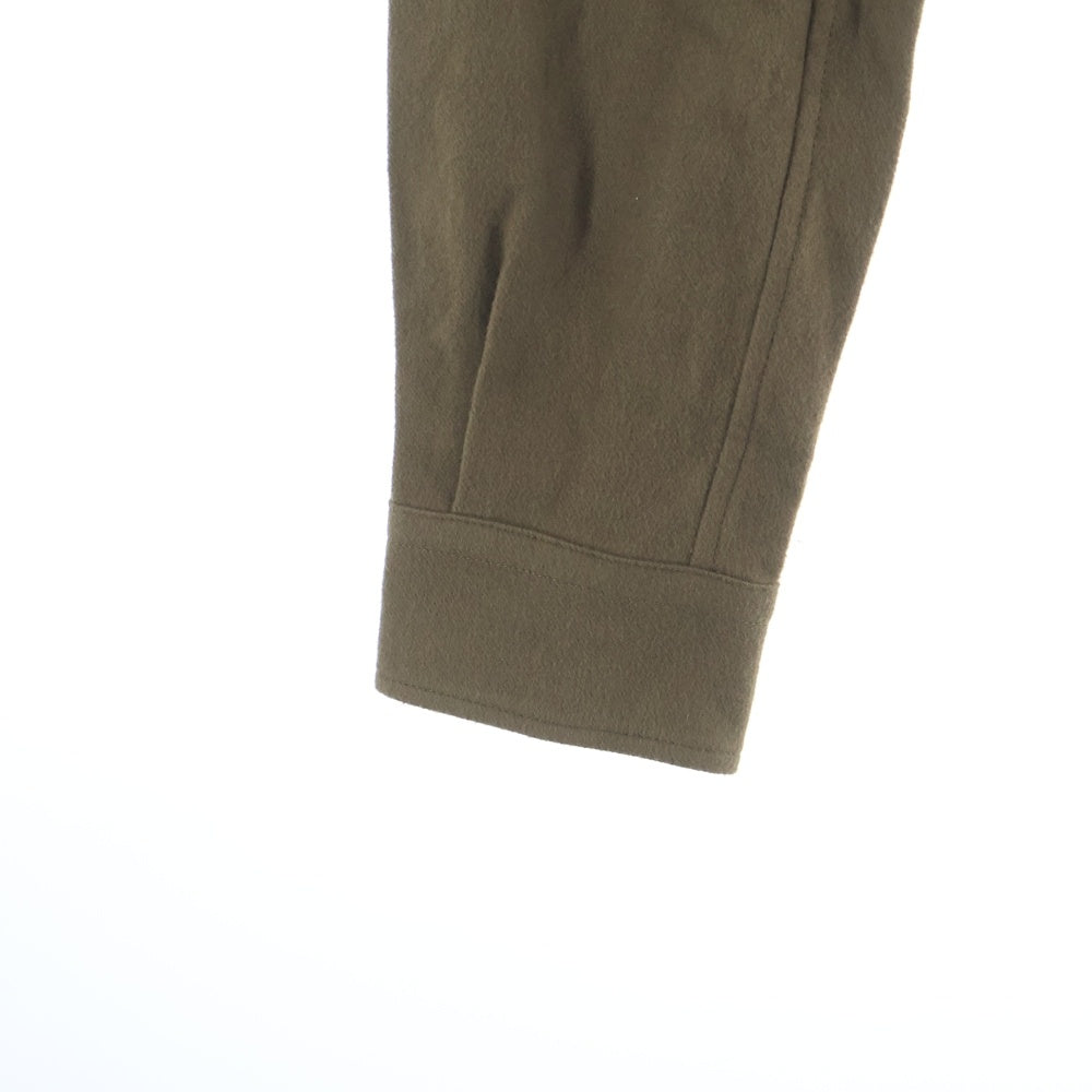 Rick Owens(リックオウエンス) CROPPED OUTERSHIRT クロップド アウターシャツ 長袖シャツジャケット ブラウン RP02D3245-FL