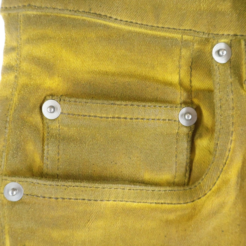 DRKSHDW(ダークシャドウ) GETH JEANS ゲスジーンズ コーティング加工 デニムパンツ イエロー DS02S2305-HSCF