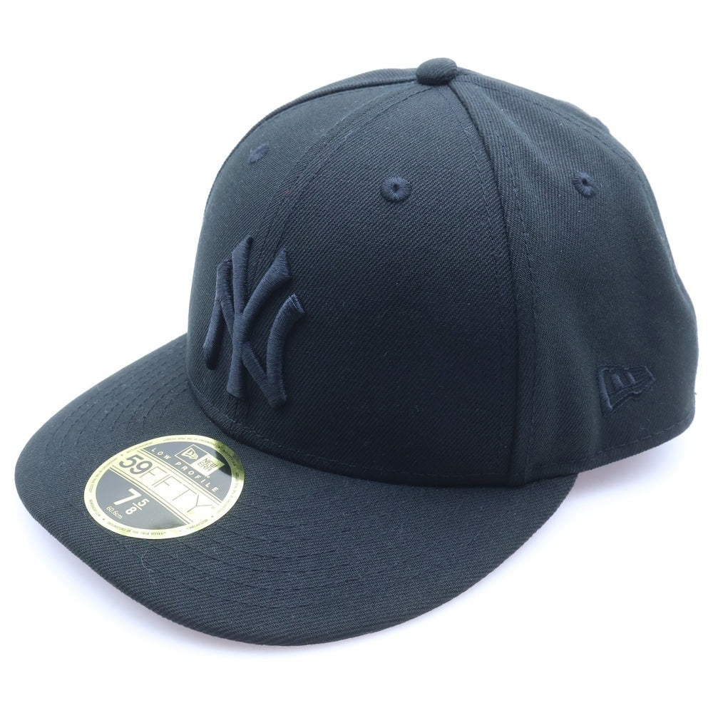 NEW ERA(ニューエラ) 59FIFTY NEWYORK YANKEES ニューヨークヤンキース ロゴ刺繍 ベースボールキャップ 帽子 ブラック 14524645