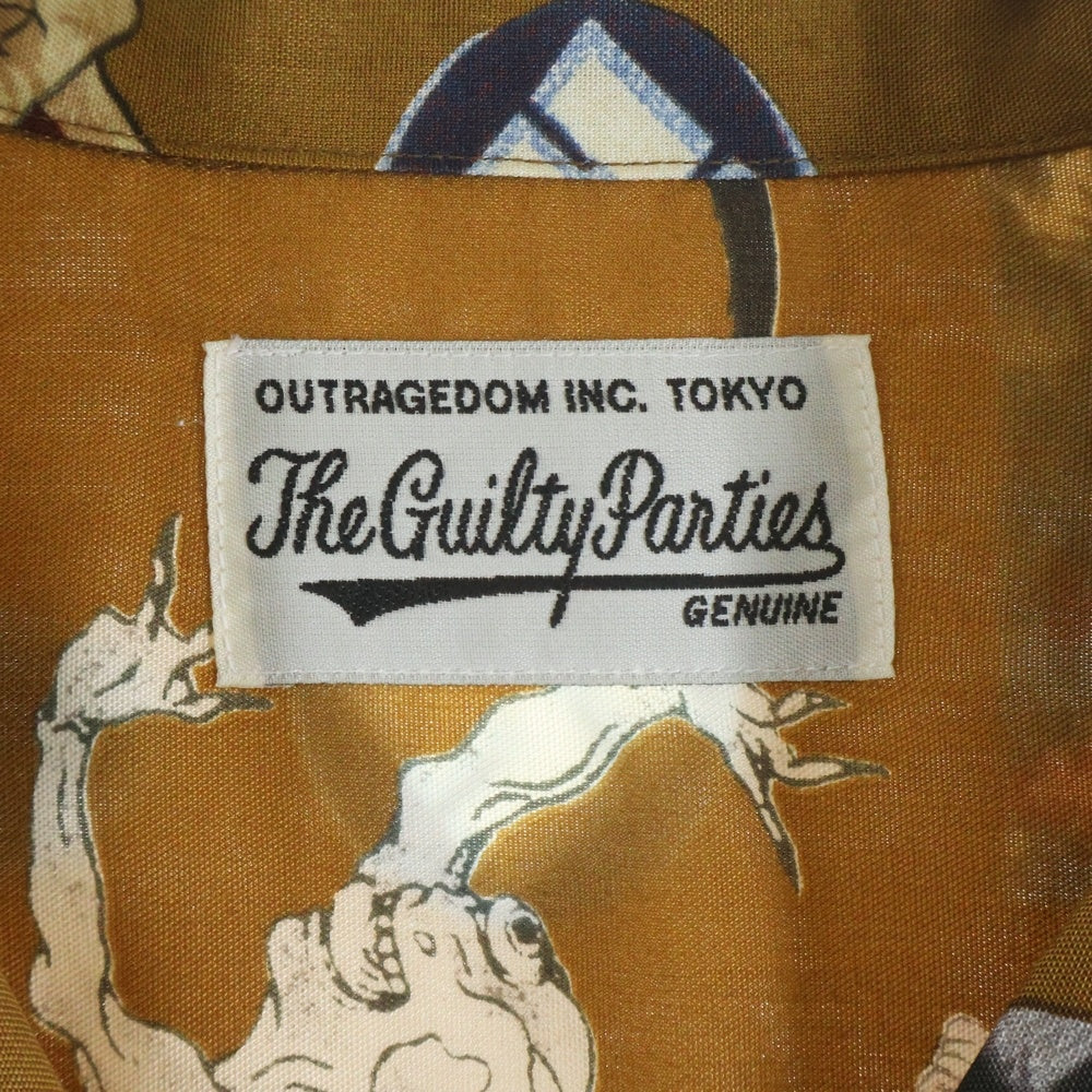 WACKO MARIA(ワコマリア) 21SS HAWAIIAN SHIRT 天国東京お化け図 半袖ハワイアンシャツ ベージュ