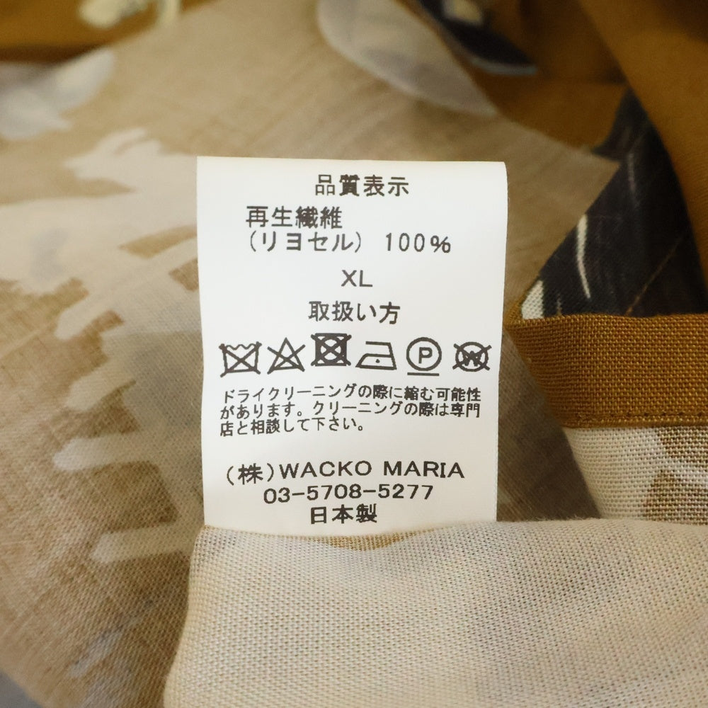 WACKO MARIA(ワコマリア) 21SS HAWAIIAN SHIRT 天国東京お化け図 半袖ハワイアンシャツ ベージュ