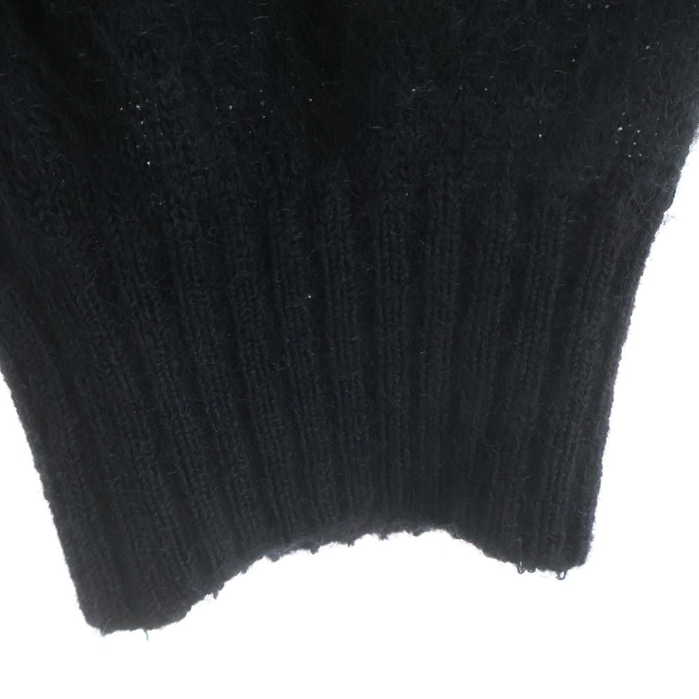 WACKO MARIA(ワコマリア) HIJO DE PUTA MOHAIR KNIT CARDIGAN バックロゴ刺繍 モヘヤニットカーディガン ブラック