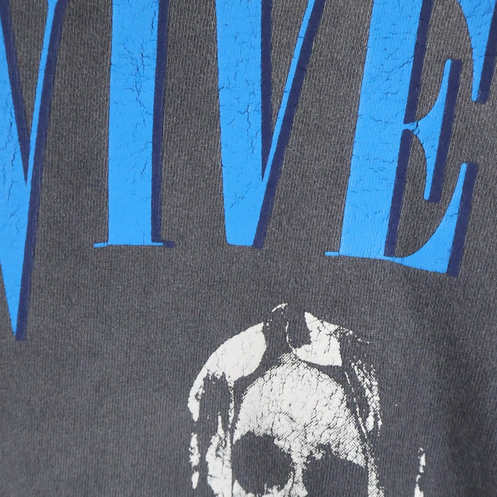 SAINT MICHAEL(セントマイケル) 23AW SURVIVE L/S TEE サバイブ クルーネック 長袖カットソー Tシャツ グレー SM-A23-0000-006