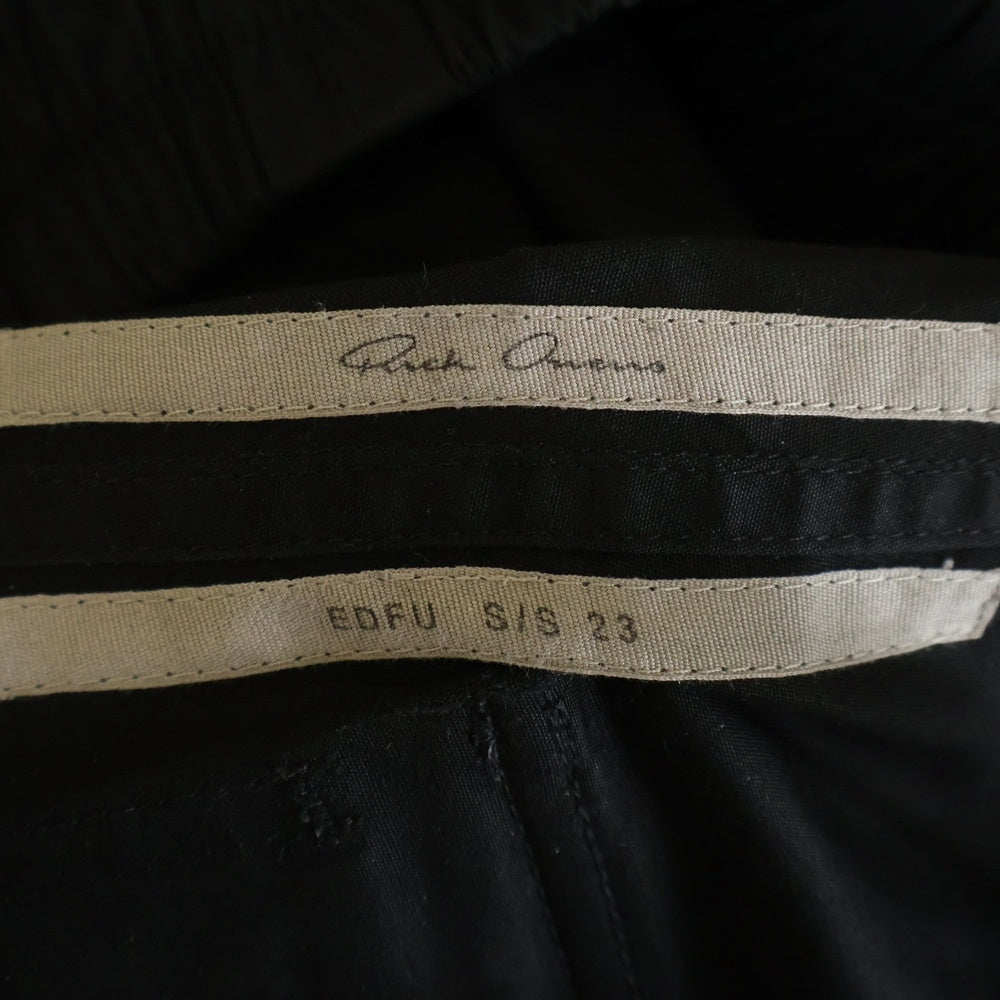 Rick Owens(リックオウエンス) 23SS CARGO BELAS カーゴベラ ドローストリングワイドカーゴパンツ ブラック RU01C4339-TE