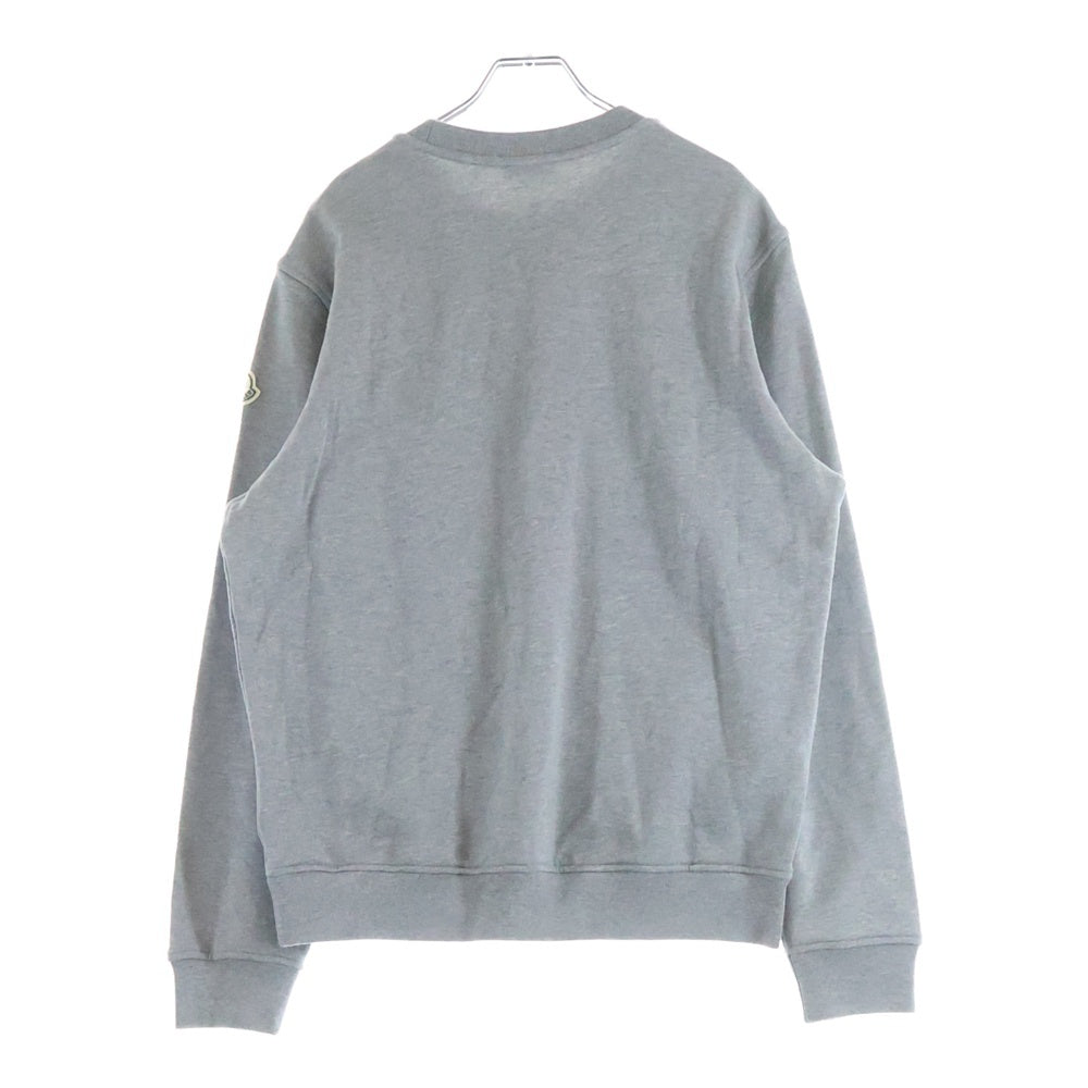 MONCLER(モンクレール) 22SS スタッズロゴ プリント クルーネック プルオーバースウェット トレーナー ブラック H10918G00013 809KR