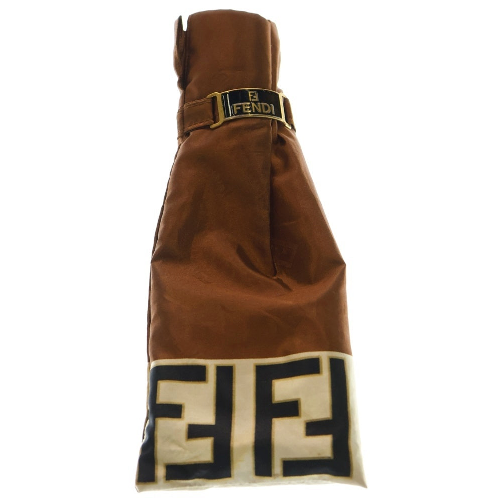 FENDI(フェンディ) FFロゴ アンブレラ 折りたたみ傘 ブラウン レディース