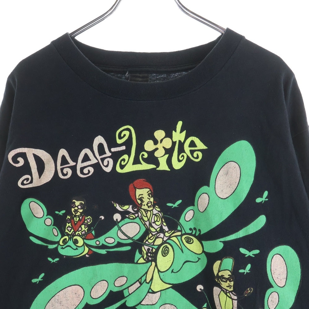 VINTAGE(ヴィンテージ) 90s USA製 World Clique Tour ワールドクリークツアー 長袖Tシャツ ブラック/グリーン