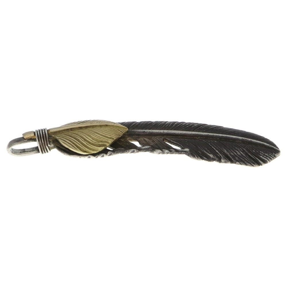 TADY & KING(タディアンドキング) ハートK18フェザー ペンダントトップ ネックレストップ 左向き シルバー/ゴールド
