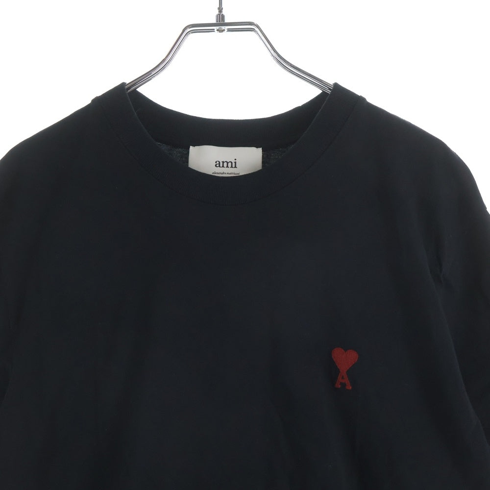 ami paris(アミパリス) ロゴプリント 半袖Tシャツ カットソー ブラック BFUTS035.724