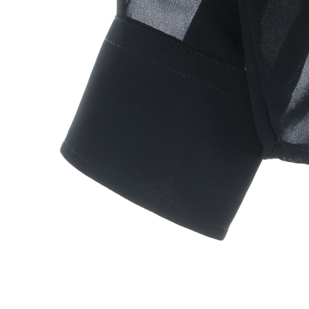 AMI Alexandre Mattiussi(アミアレクサンドルマテュッシ) LONG SLEEVED SHIRTS ロングスリーブ シースルー 長袖シャツ ブラック HSH071