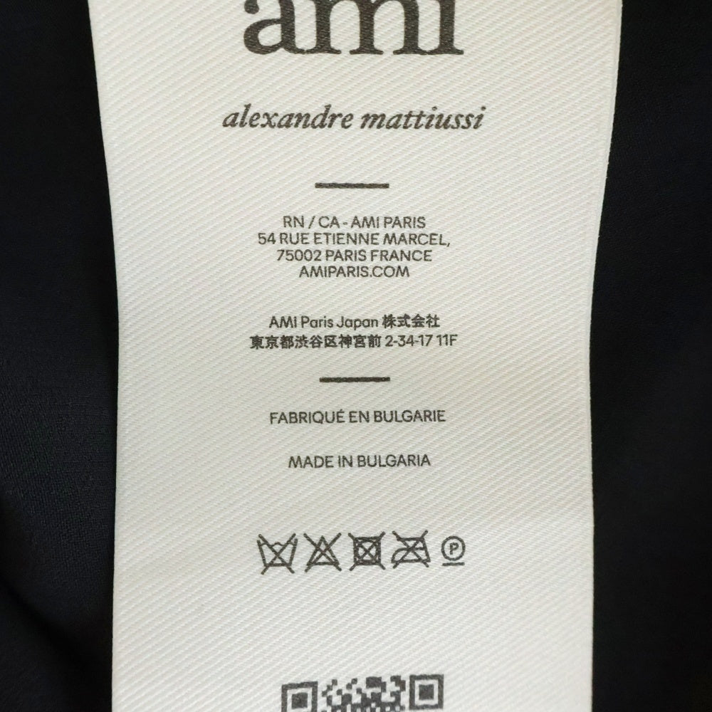 AMI Alexandre Mattiussi(アミアレクサンドルマテュッシ) LONG SLEEVED SHIRTS ロングスリーブ シースルー 長袖シャツ ブラック HSH071