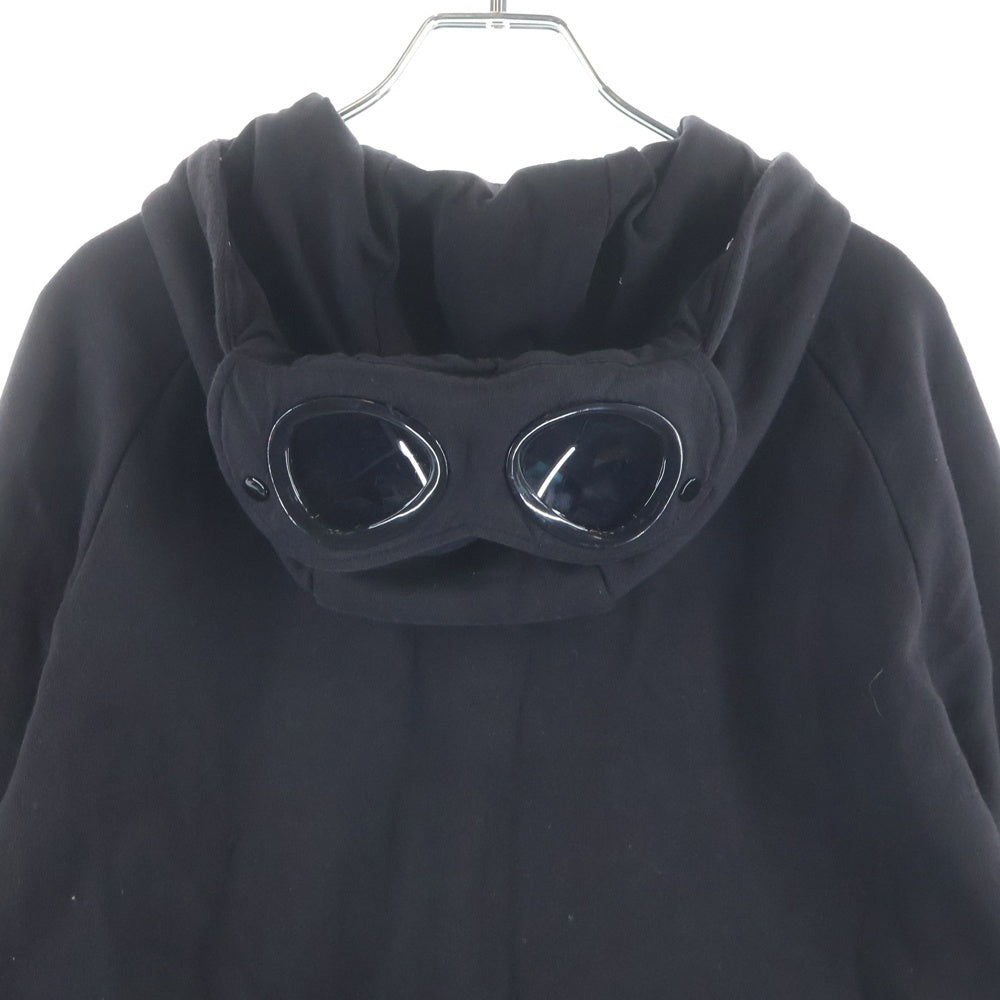 C.P. Company(シーピーカンパニー) DIAGONAL RAISED FLEECE GOGGLE SWEATSHIRT ダイアゴナル レイズド フリース ゴーグル ジップアップ スウェットパーカー フーディー ブラック RCCMSS715A
