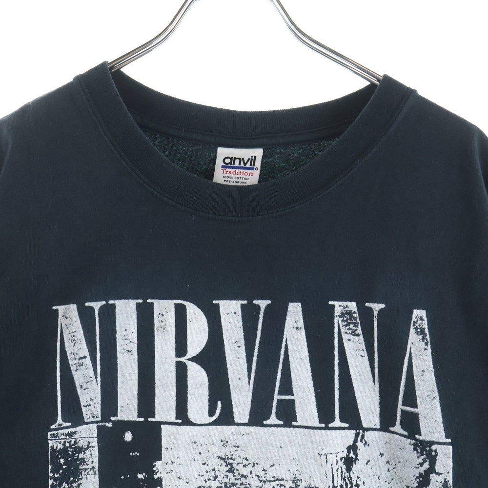 VINTAGE(ヴィンテージ) 00s NIRVANA BLEACH Y2K ニルヴァーナ ブリーチ Tシャツ 半袖カットソー anvilボディ ブラック