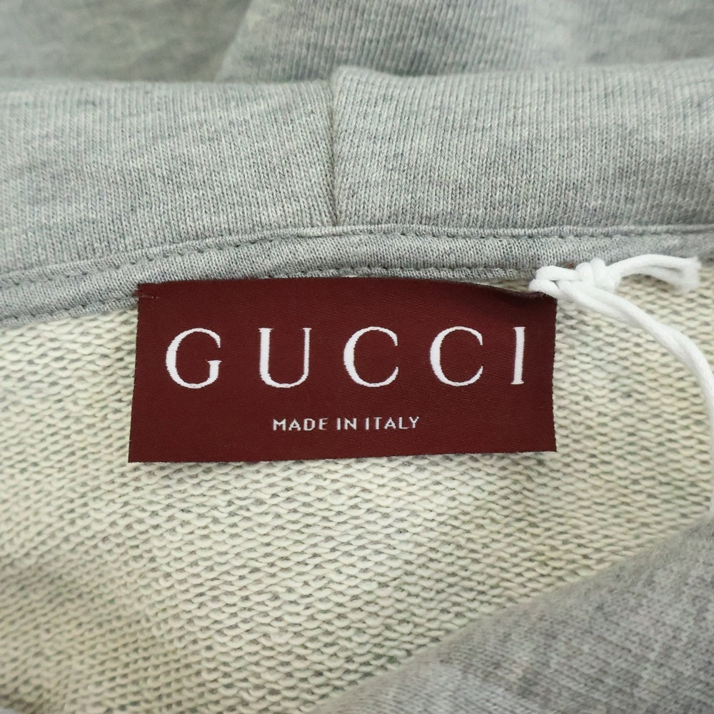 GUCCI(グッチ) Hoodie ロゴプリント プルオーバースウェットパーカー フーディー グレー 788086 XJGKR