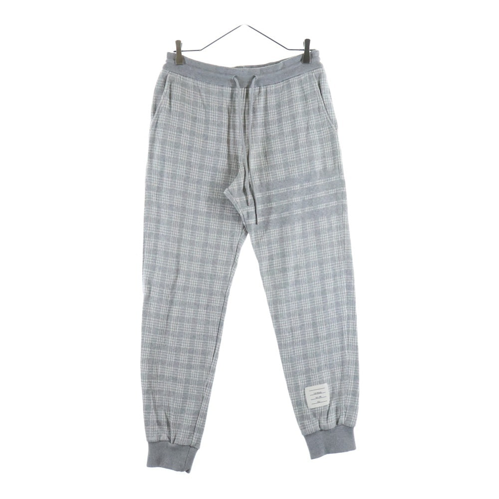 THOM BROWNE(トムブラウン) Check Sweatpants チェックスウェットパンツ グレー MJQ133A-07993055