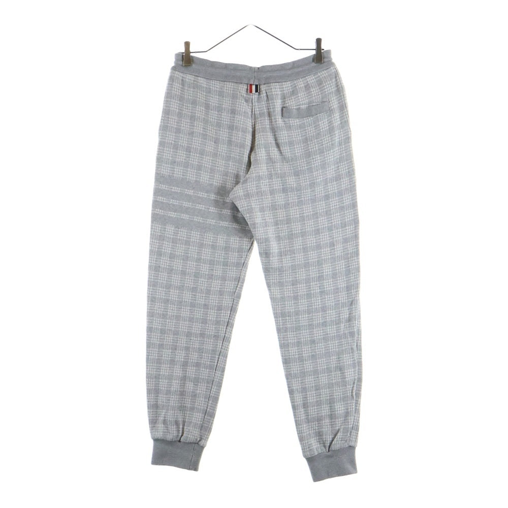 THOM BROWNE(トムブラウン) Check Sweatpants チェックスウェットパンツ グレー MJQ133A-07993055