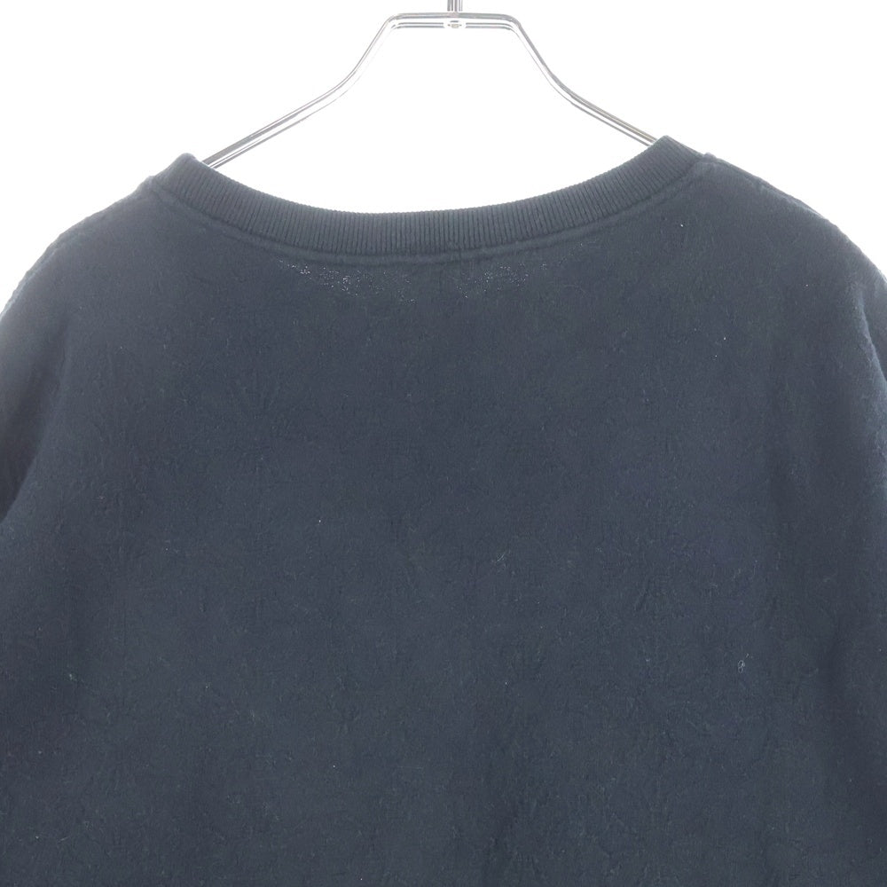 CHROME HEARTS(クロムハーツ) Y NOT Vertical Logo Embroidery CH Plus Sweat Shirt ワイノット ヴァーティカルロゴ刺繍 CHプラス総柄 スウェットシャツ ブラック