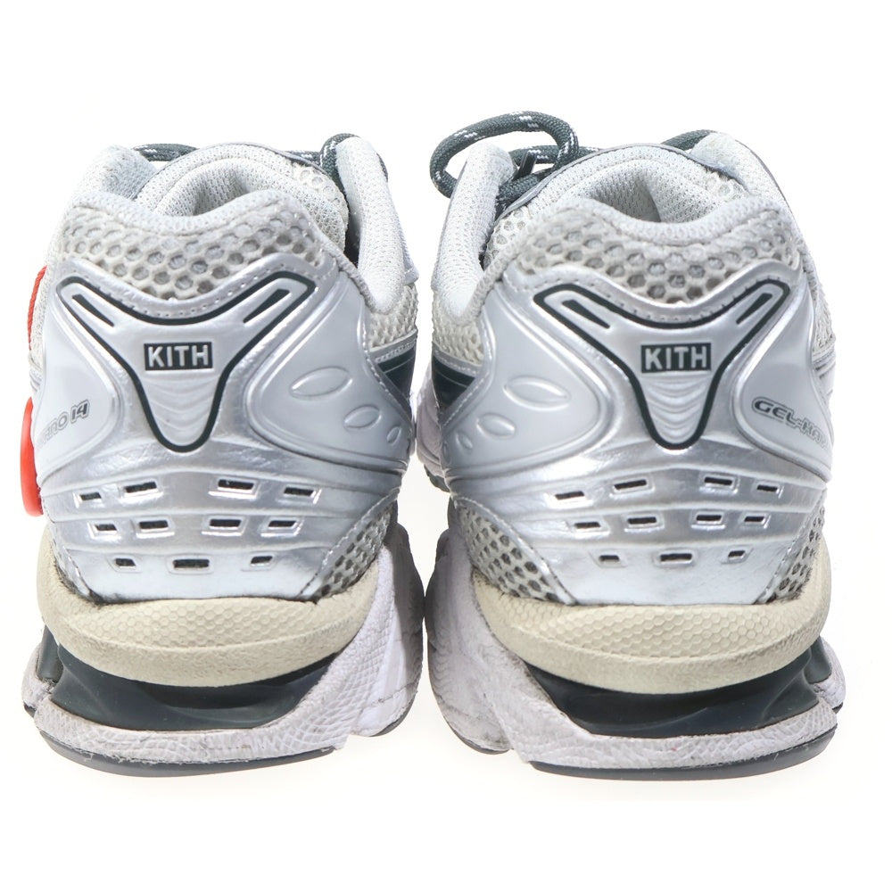 ASICS(アシックス) ×KITH Vintage Tech GEL-KAYANO14 キス ヴィンテージテック ゲルカヤノ14 ローカットスニーカー グレー US7.5/25.5cm 1203A566-100
