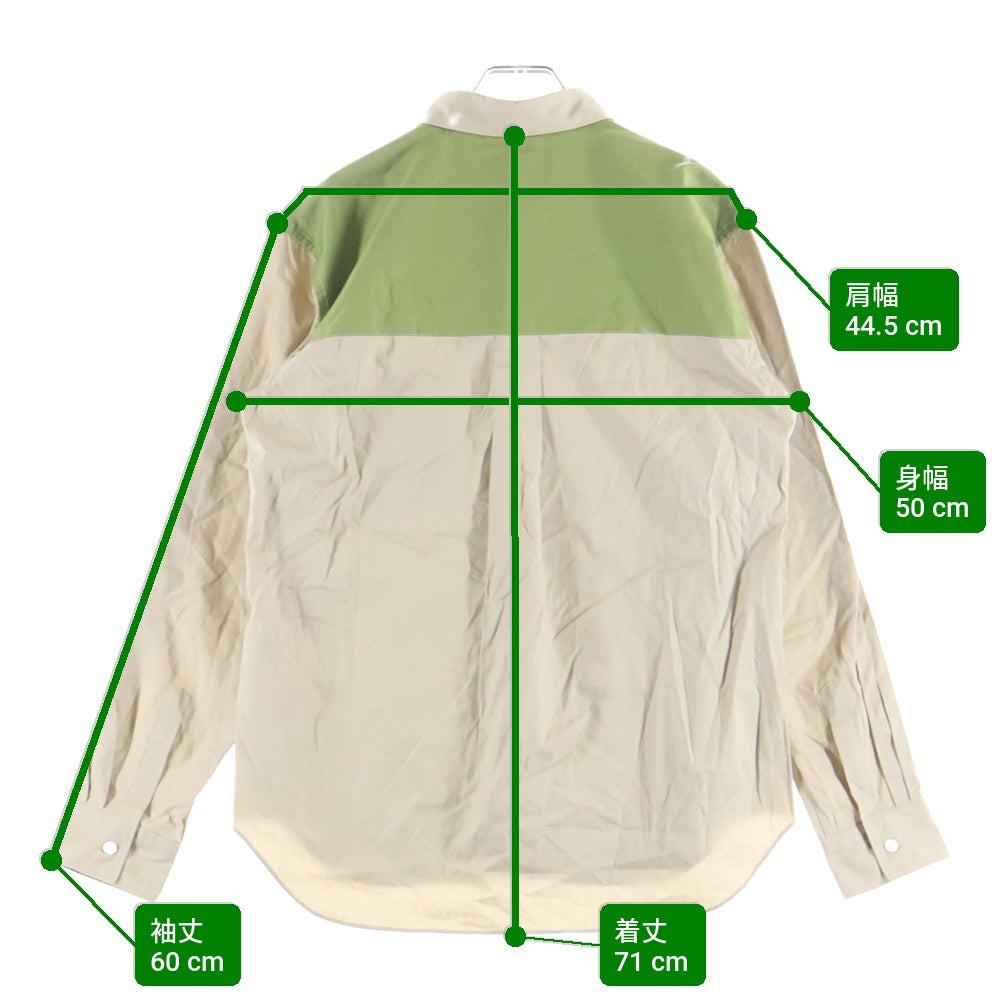 COMME des GARCONS(コムデギャルソン) 21SS Cotton Oxford Button Down Shirt コットン オックスフォード ボタンダウン 長袖シャツ グリーン/ベージュ/グレー DG-B033