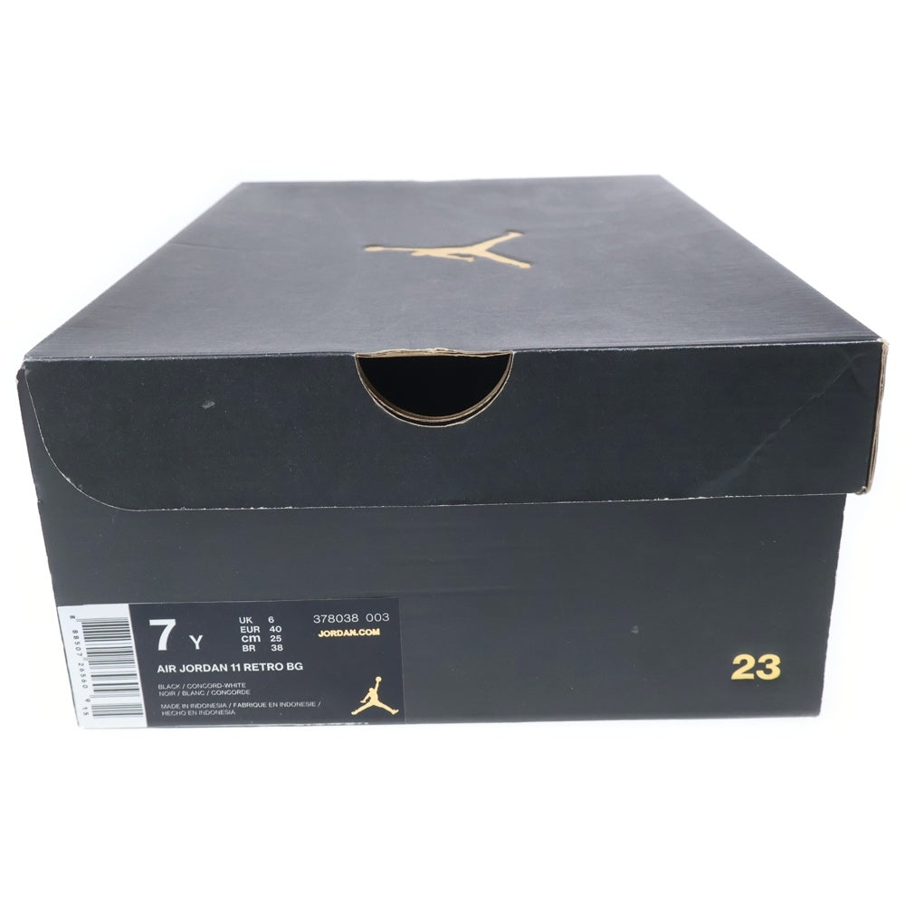 NIKE(ナイキ) AIR JORDAN11 RETRO GS SPACE JAM エアジョーダン11 スペースジャム ミッドカットスニーカー ブラック US7Y/25cm 378038-003