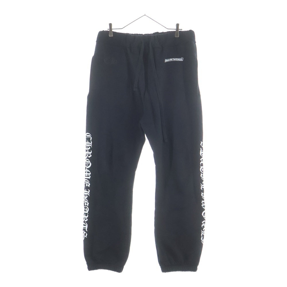 CHROME HEARTS(クロムハーツ) SWTSHRT PANTS フロントスクロールラベル サイドロゴ プリント スウェットパンツ ブラック