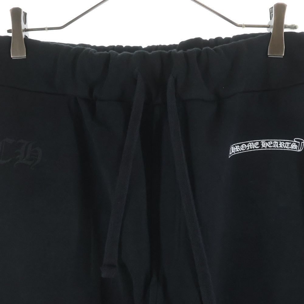 CHROME HEARTS(クロムハーツ) SWTSHRT PANTS フロントスクロールラベル サイドロゴ プリント スウェットパンツ ブラック