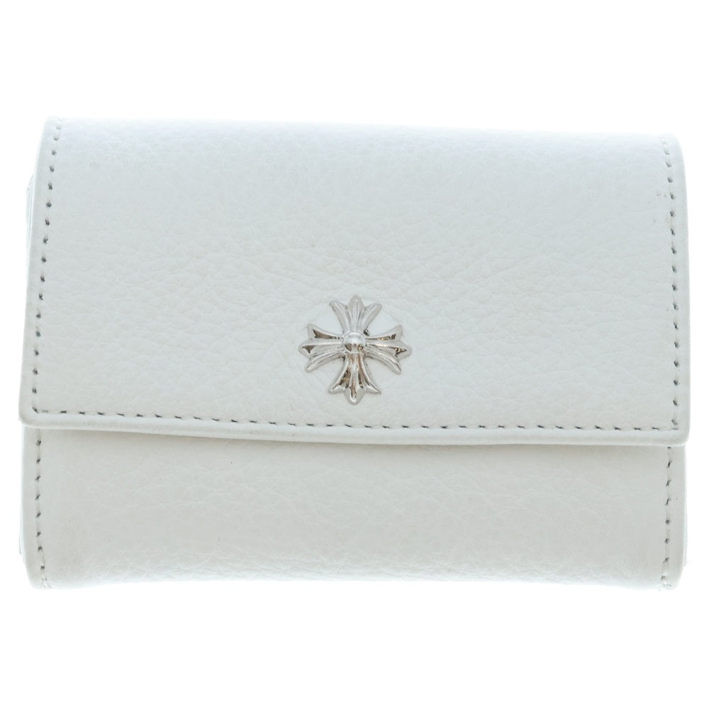 CHROME HEARTS(クロムハーツ) TINY WALLET タイニーレザーウォレット CHプラスボタン 財布 ブラック