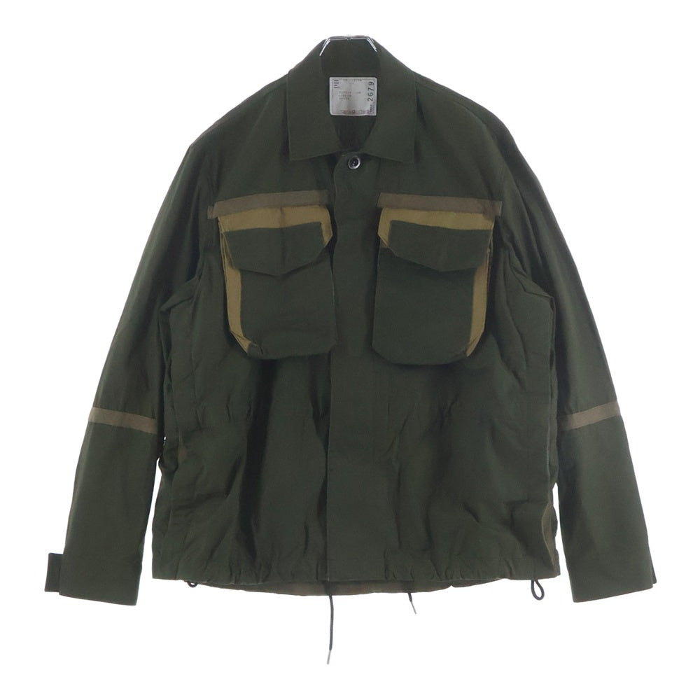 Sacai(サカイ) 22SS Cotton Weather Mix Blouson ミリタリージャケット カーキ 22-02679M