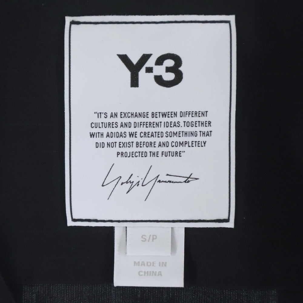 Y-3(ワイスリー) CLASSIC LIGHT RIPSTOP OVERSHIRT クラシックライト リップストップ オーバーシャツ 長袖シャツ ブラック GV4224