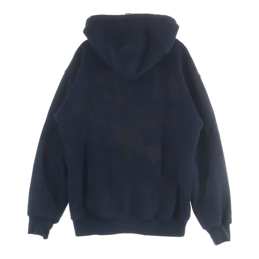 CHROME HEARTS(クロムハーツ) OLD JOE FOTI SKULL SWTSHRT HD ZIP オールド フォティ 裏地サーマル ダガージップアップスウェットパーカー フーディー ブラック