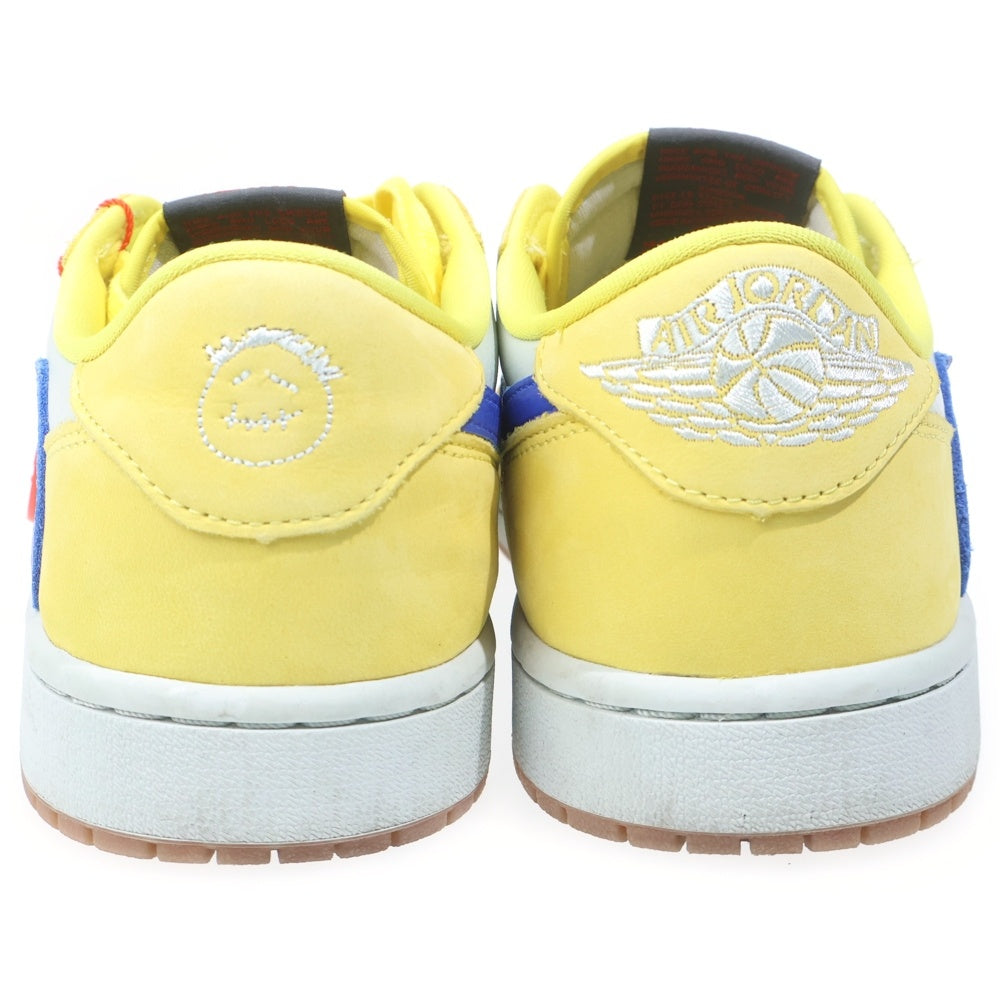NIKE(ナイキ) ×TRAVIS SCOTT WMNS AIR JORDAN 1 RETRO LOW OG CANARY トラヴィススコット ウィメンズ エアジョーダン1 ローカットスニーカー イエロー US11/28cm DZ4137-700 レディース