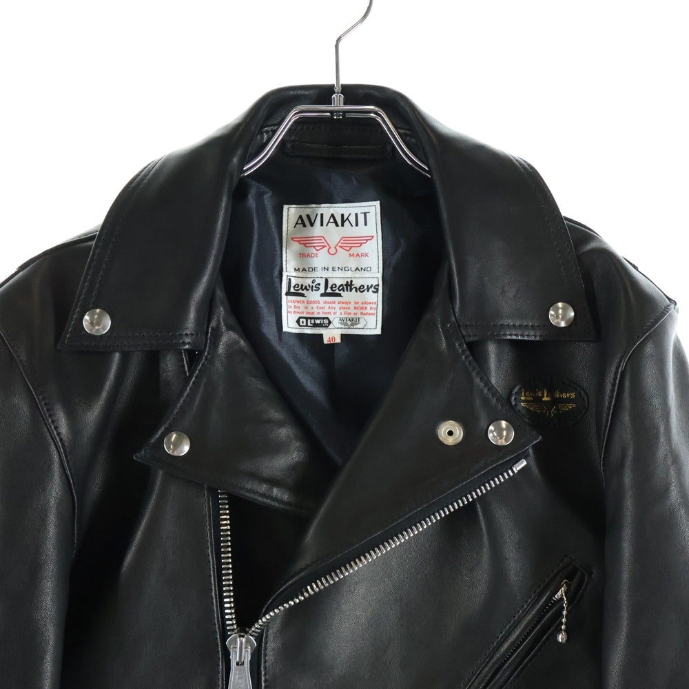 Lewis Leathers(ルイスレザー) CYCLONE Regular Fit サイクロン レギュラーフィット シープスキン ダブルライダース レザージャケット ブラック