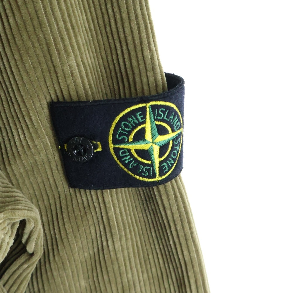 STONE ISLAND(ストーンアイランド) Corduroy Zip Up Over Size jacket コーデュロイ ジップアップ オーバーサイズ ジャケット カーキ 811511604