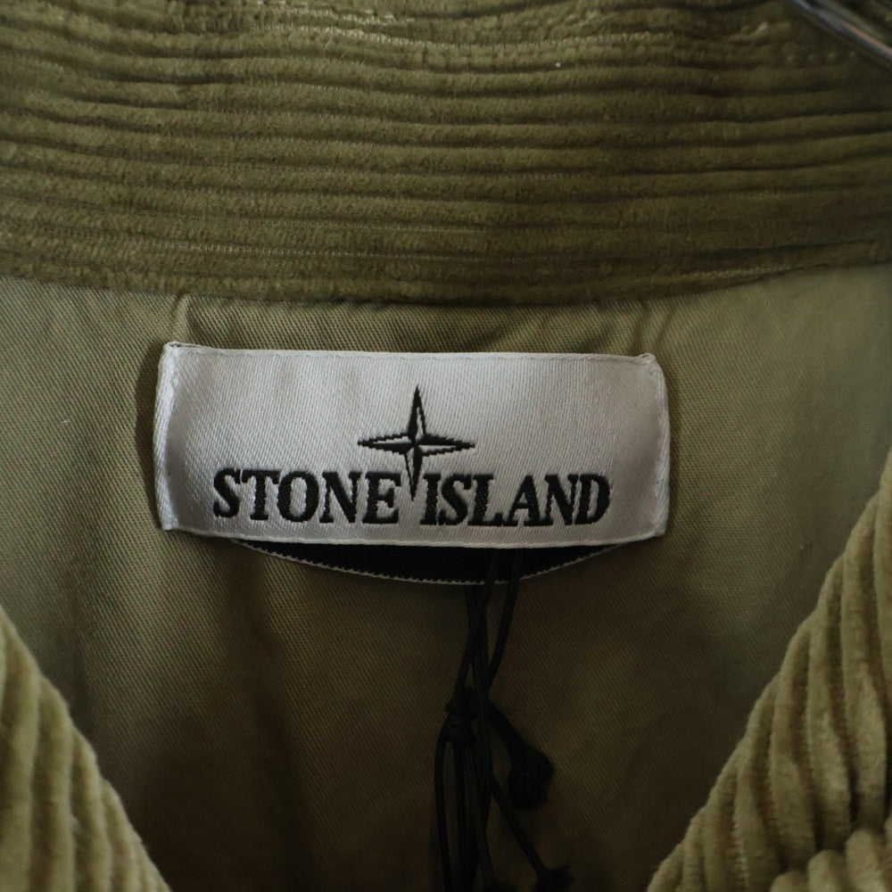 STONE ISLAND(ストーンアイランド) Corduroy Zip Up Over Size jacket コーデュロイ ジップアップ オーバーサイズ ジャケット カーキ 811511604