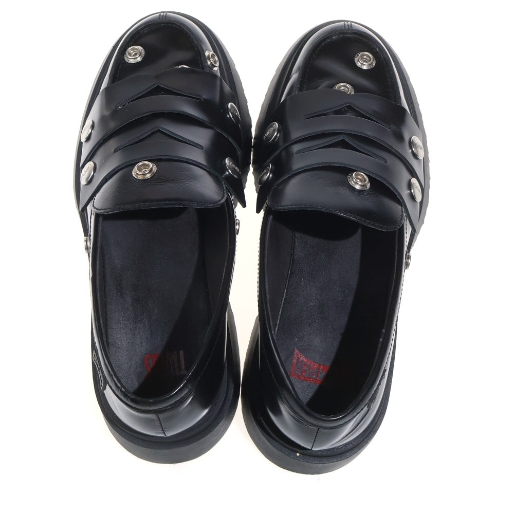 CAMPER(カンペール) TWINS ツイン ボタンデザイン コインローファー ブラック K101065-001