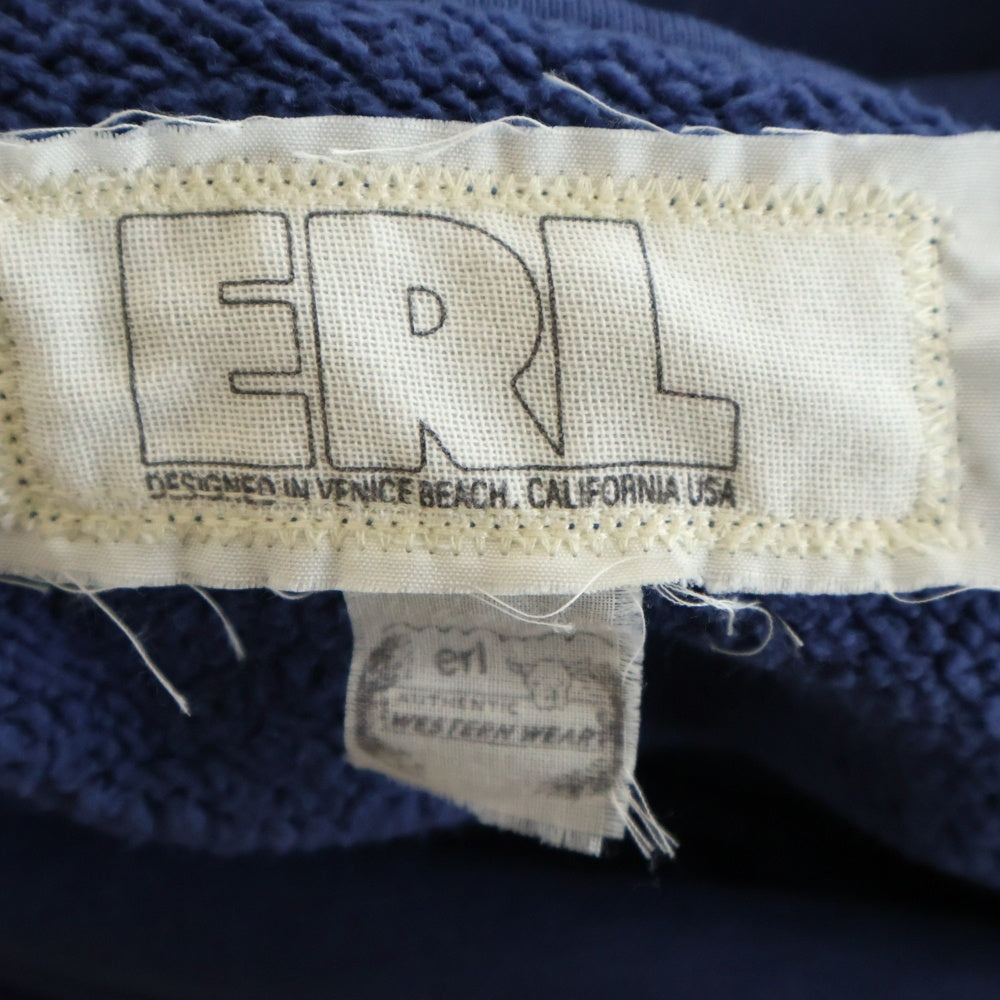 ERL(イーアールエル) SWIRL HOODIE プルオーバースウェットパーカー ブルー ERL09