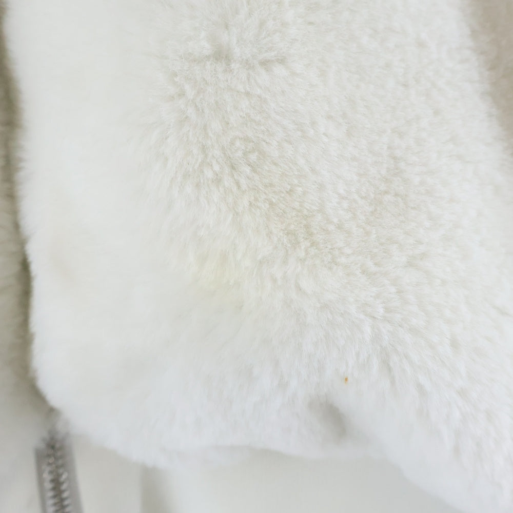 OY(オーワイ) LOGO FUR HOODIE JACKET ロゴ フーディージャケット ホワイト