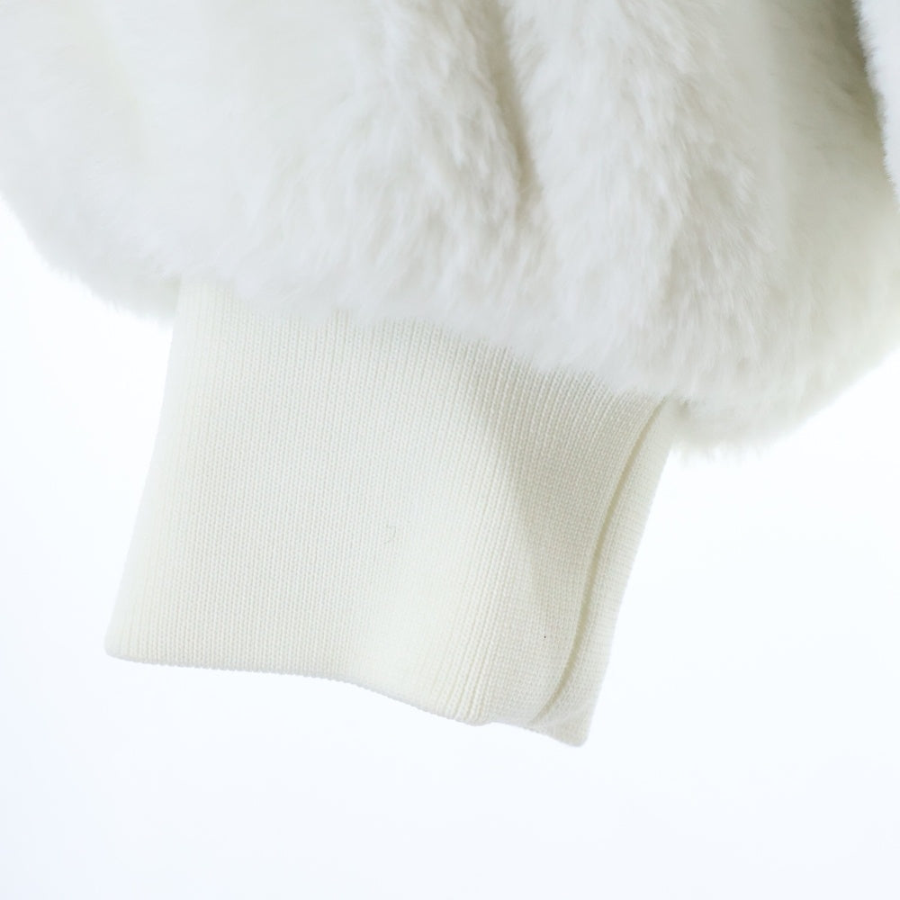 OY(オーワイ) LOGO FUR HOODIE JACKET ロゴ フーディージャケット ホワイト