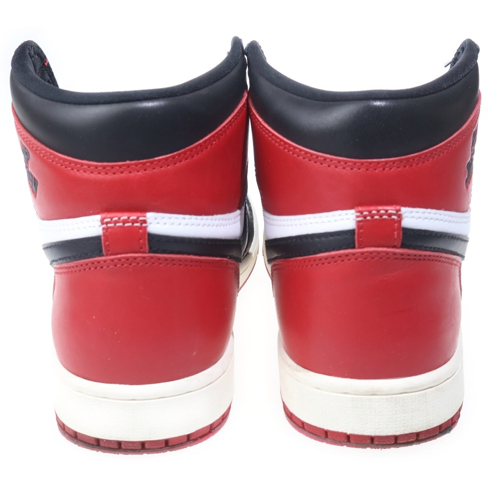 NIKE(ナイキ) AIR JORDAN 1 RETRO HIGH OG エアジョーダン1 レトロ OG ブラックトゥリイマジンド ハイカットスニーカー レッド US9.5/27.5cm DZ5485-106