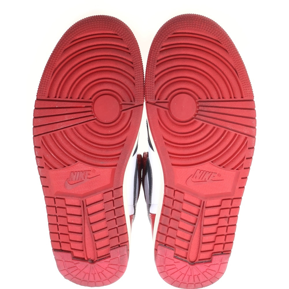 NIKE(ナイキ) AIR JORDAN 1 RETRO HIGH OG エアジョーダン1 レトロ OG ブラックトゥリイマジンド ハイカットスニーカー レッド US9.5/27.5cm DZ5485-106