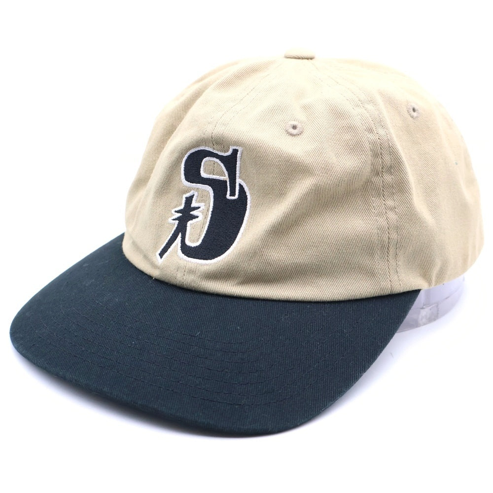 STUSSY(ステューシー) Vintage S Low Pro Cap ヴィンテージ S ロー プロキャップ 帽子 ベージュ/ブラック 1311047