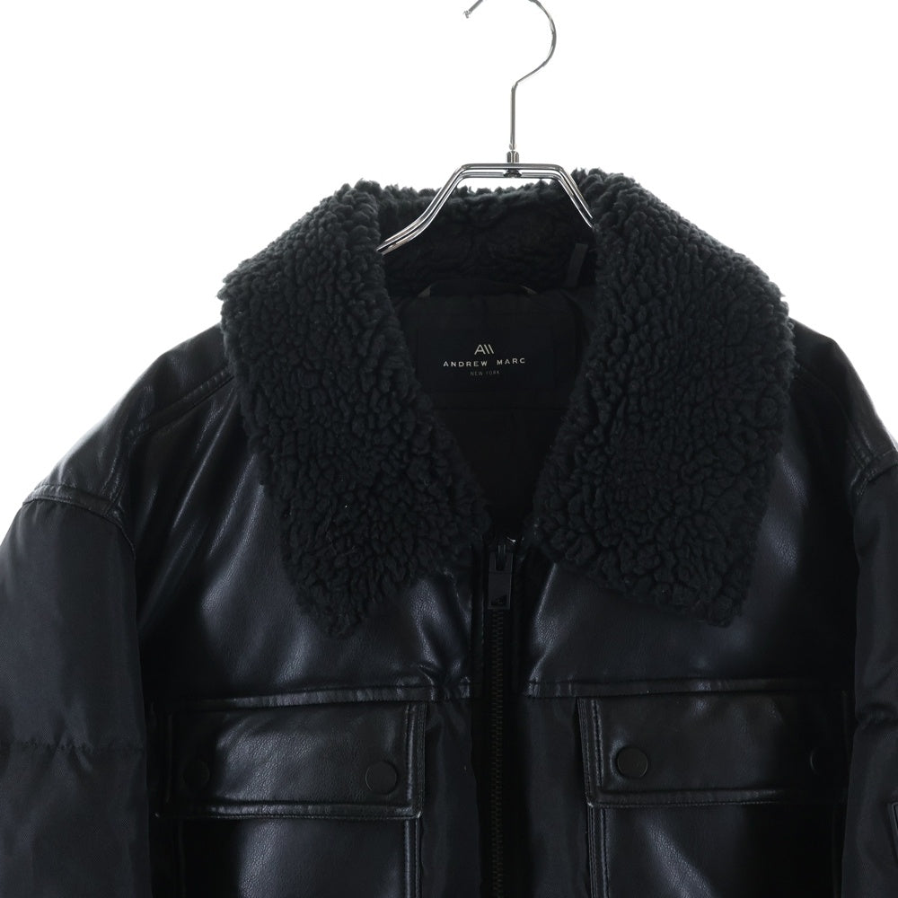 NO BRAND(ノーブランド) Andrew Marc Bomber Jacket アンドリューマーク ボンバージャケット ブラック