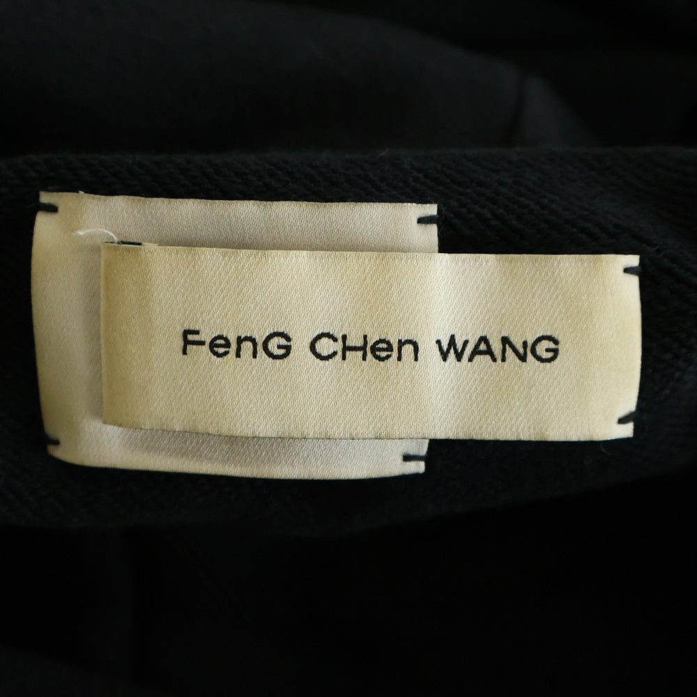 Feng Chen Wang(フェン チェン ワン) 3D FCW HOODIE フロントロゴ プルオーバースウェットパーカー フーディ ブラック FF12HOO410B