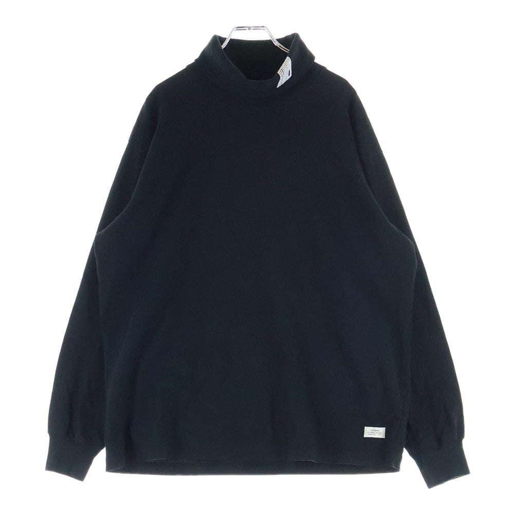 STAMPD(スタンプド) Neck Print Turtleneck Sweat ネックプリントタートルネックスウェット ブラック