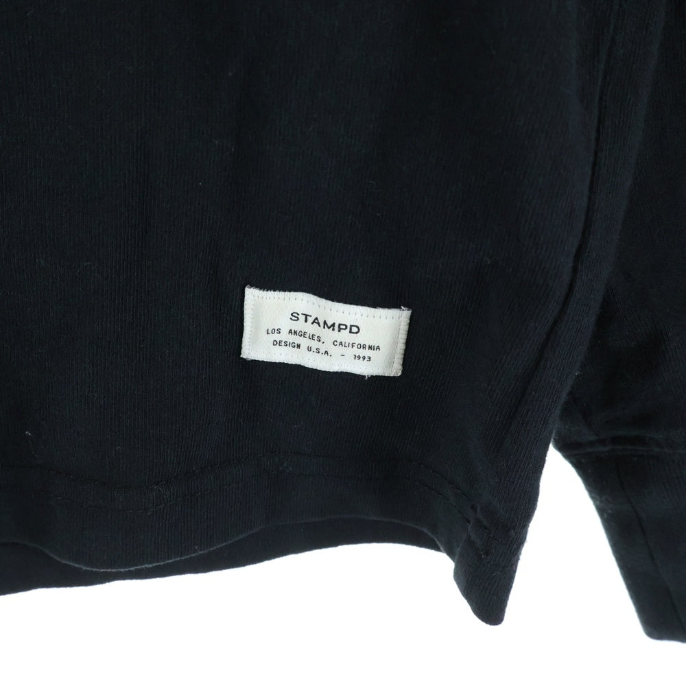 STAMPD(スタンプド) Neck Print Turtleneck Sweat ネックプリントタートルネックスウェット ブラック
