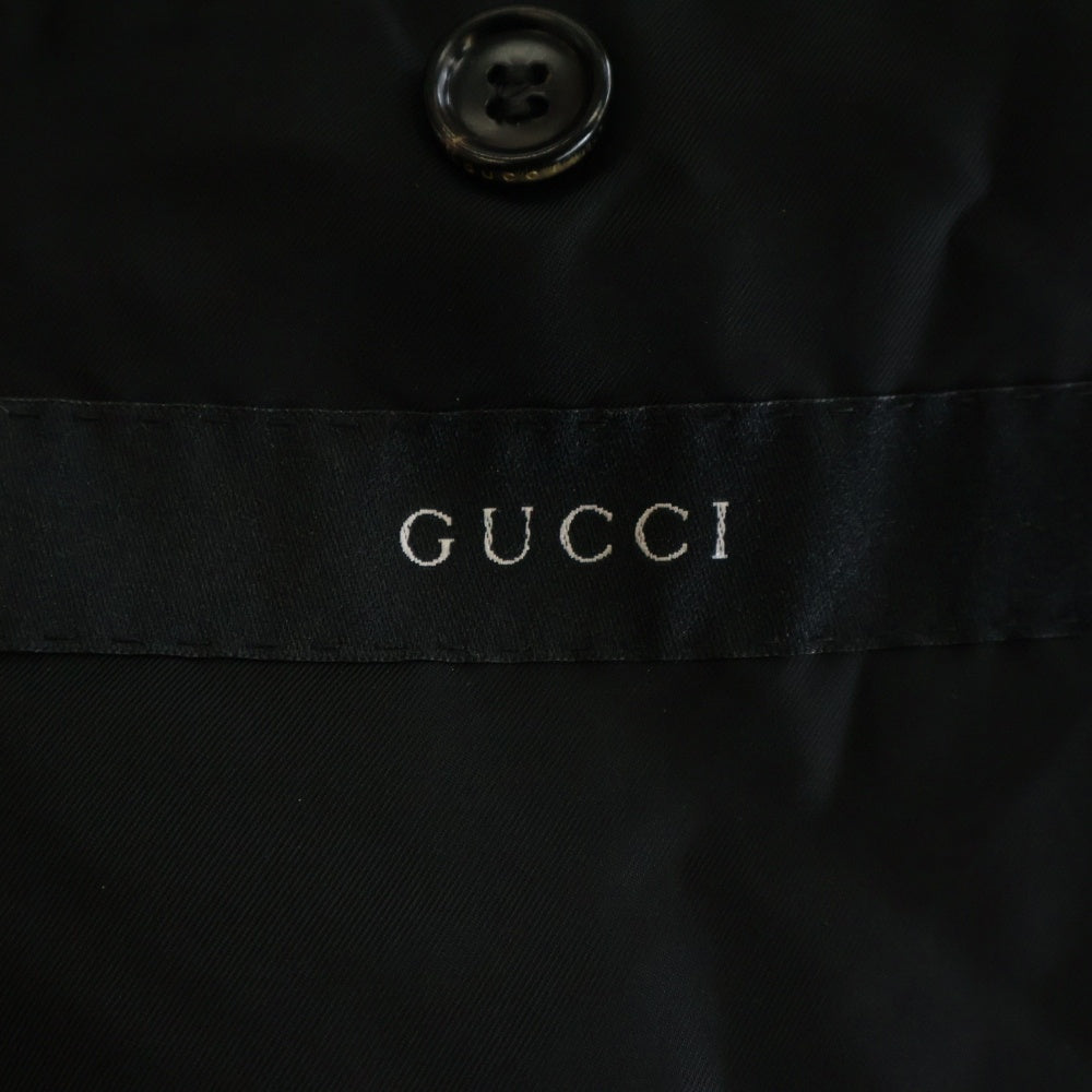 GUCCI(グッチ) トムフォード期 シルク混 シングル テーラードジャケット ブラック 113597 Z9177