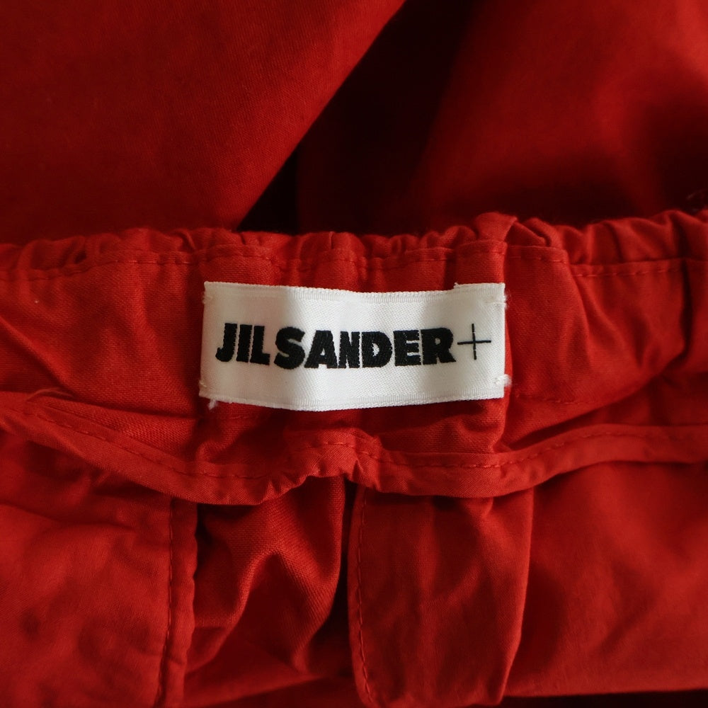 JIL SANDER +(ジルサンダープラス) ドローコードデザイン コットンパンツ レッド
